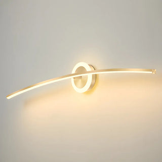 Bathroom Creative Minimalist Curved Strip Vanity Light Zawala Image - 13