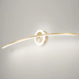 Bathroom Creative Minimalist Curved Strip Vanity Light Zawala Image - 14