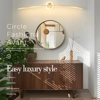 Bathroom Creative Minimalist Curved Strip Vanity Light Zawala Image - 19