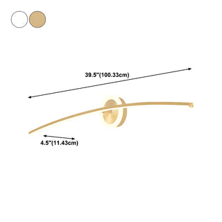 Bathroom Creative Minimalist Curved Strip Vanity Light Zawala Image - 21