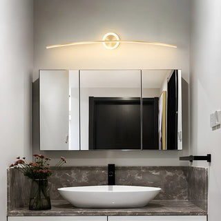 Bathroom Creative Minimalist Curved Strip Vanity Light Zawala Image - 3