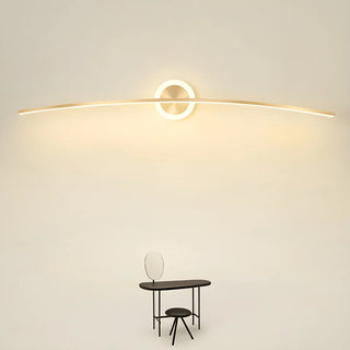 Bathroom Creative Minimalist Curved Strip Vanity Light Zawala Image - 6