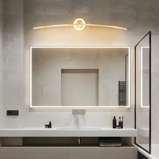 Bathroom Creative Minimalist Curved Strip Vanity Light Zawala Image - 7