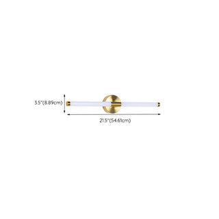 Minimalist Gold Linear LED Metal Vanity Light Fixture Zawala Image - 11