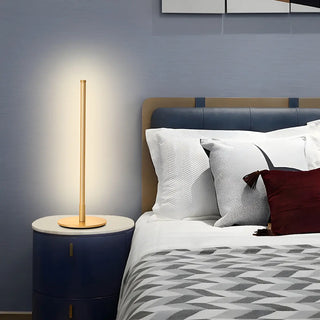 Stylish Minimalist Gold Candle Cordless LED Table Lamp Zawala Image - 1