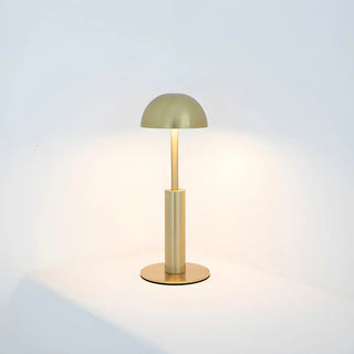 Minimalist Dome Lampshade Gold Metal Modern Table Lamp Zawala Image - 4
