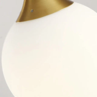 ZOWALA - Minimalist Globe Glass Restaurant Gold Pendant Light Image - 10