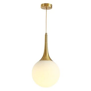 ZOWALA - Minimalist Globe Glass Restaurant Gold Pendant Light Image - 8