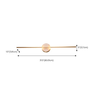 Sleek Minimalist Gold Linear Vanity Wall Light Zawala #size