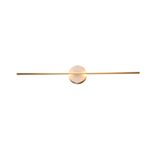 Sleek Minimalist Gold Linear Vanity Wall Light Zawala Image - 4