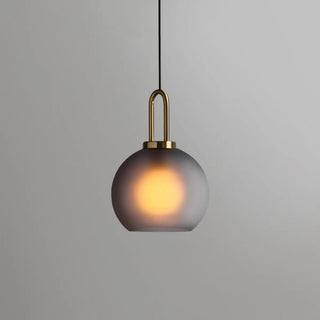 Minimalist Cylinder Glass Kitchen Gray Pendant Light Zawala Image - 17