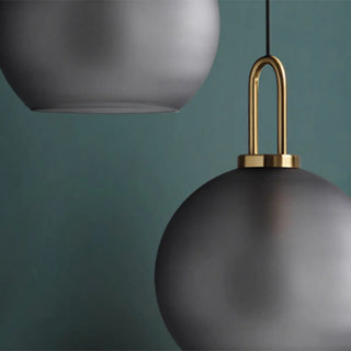 Minimalist Cylinder Glass Kitchen Gray Pendant Light Zawala Image - 19