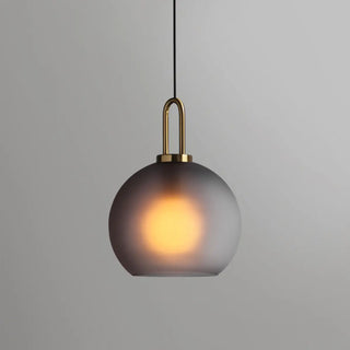 Minimalist Cylinder Glass Kitchen Gray Pendant Light Zawala Image - 20