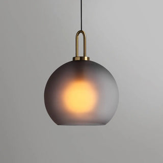 Minimalist Cylinder Glass Kitchen Gray Pendant Light Zawala Image - 21
