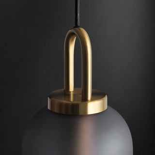 Minimalist Cylinder Glass Kitchen Gray Pendant Light Zawala Image - 22