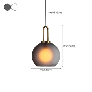 Minimalist Cylinder Glass Kitchen Gray Pendant Light Zawala Image - 28