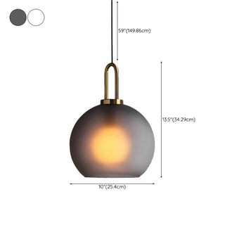 Minimalist Cylinder Glass Kitchen Gray Pendant Light Zawala Image - 29