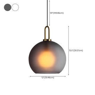 Minimalist Cylinder Glass Kitchen Gray Pendant Light Zawala Image - 30