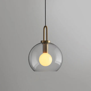 Minimalist Cylinder Glass Kitchen Gray Pendant Light Zawala Image - 9