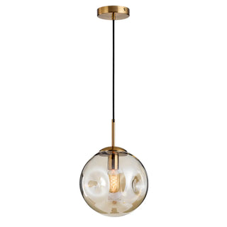 Minimalist Gold Globe Cord Clear Glass Pendant Light Zawala Image - 8