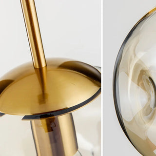 Minimalist Gold Globe Cord Clear Glass Pendant Light Zawala Image - 10