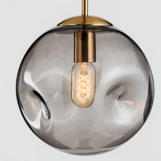 Minimalist Gold Globe Cord Clear Glass Pendant Light Zawala Image - 11