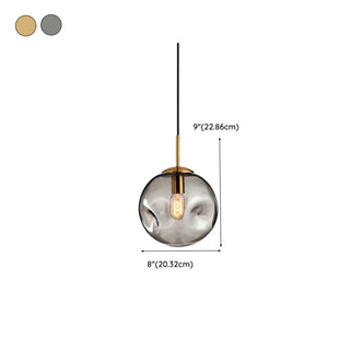 Minimalist Gold Globe Cord Clear Glass Pendant Light Zawala #size