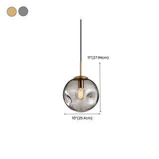 Minimalist Gold Globe Cord Clear Glass Pendant Light Zawala Image - 15