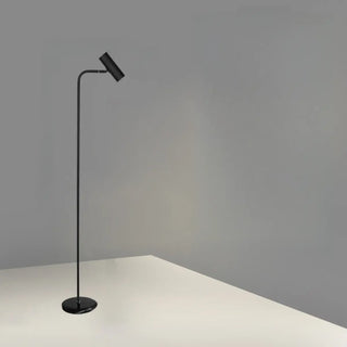 Minimalist Black LED Bulb Cylindrical Floor Lamp Zawala Image - 5