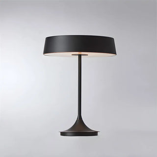 ZOWALA - Minimalist Drum Shaped Metal LED Bedroom Table Lamp Image - 11