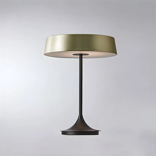 ZOWALA - Minimalist Drum Shaped Metal LED Bedroom Table Lamp Image - 12