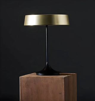 ZOWALA - Minimalist Drum Shaped Metal LED Bedroom Table Lamp Image - 8