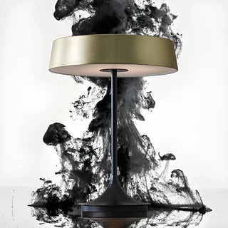 ZOWALA - Minimalist Drum Shaped Metal LED Bedroom Table Lamp Image - 9