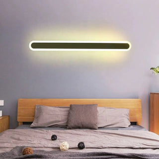 Minimalist LED Black Linear Metal Wall Light Sconce Zawala Image - 16