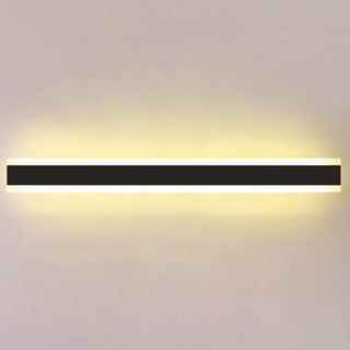Minimalist LED Black Linear Metal Wall Light Sconce Zawala Image - 21