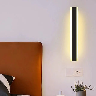 Minimalist LED Black Linear Metal Wall Light Sconce Zawala Image - 22