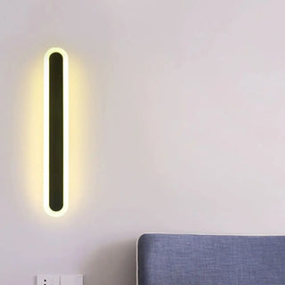 Minimalist LED Black Linear Metal Wall Light Sconce Zawala Image - 24