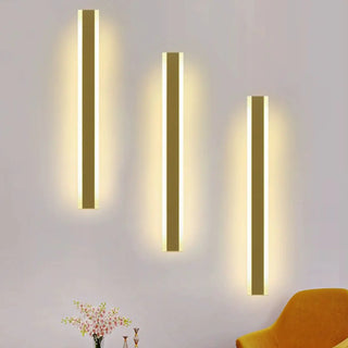Minimalist LED Black Linear Metal Wall Light Sconce Zawala Image - 28
