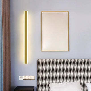 Minimalist LED Black Linear Metal Wall Light Sconce Zawala Image - 32