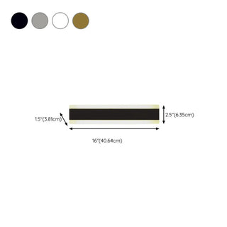 Minimalist LED Black Linear Metal Wall Light Sconce Zawala #size