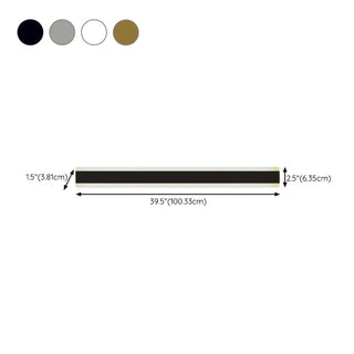 Minimalist LED Black Linear Metal Wall Light Sconce Zawala Image - 40