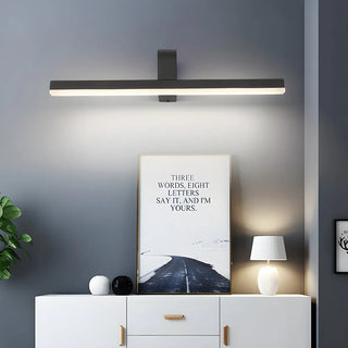Modern Minimalist Black LED Wall Mount Vanity Light Zawala Image - 1