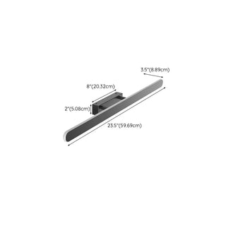 ZOWALA - Minimalist Sleek Black Linear Vanity Mirror Light Image - 10