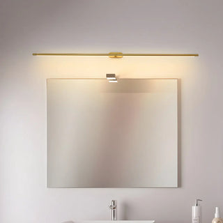 Bathroom Minimalist Gold Linear Metal Vanity Light Zawala Image - 11