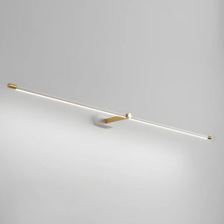 Bathroom Minimalist Gold Linear Metal Vanity Light Zawala Image - 12