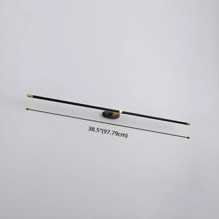 Bathroom Minimalist Gold Linear Metal Vanity Light Zawala Image - 15