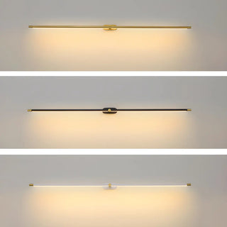 Bathroom Minimalist Gold Linear Metal Vanity Light Zawala Image - 18