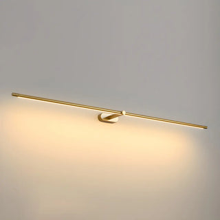 Bathroom Minimalist Gold Linear Metal Vanity Light Zawala Image - 20