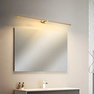 Bathroom Minimalist Gold Linear Metal Vanity Light Zawala Image - 3