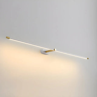 Bathroom Minimalist Gold Linear Metal Vanity Light Zawala Image - 8
